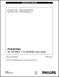 PCK2510SADH datasheet: 50-150 MHz  1:10 SDRAM clock driver PCK2510SADH