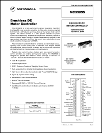 MC33035DWR2 datasheet: Brushless DC Motor Controller MC33035DWR2