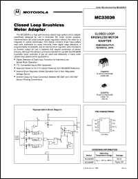 MC33039P datasheet: Closed-Loop Brushless Motor Adapter MC33039P