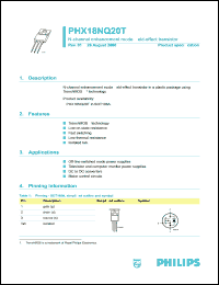 PHX18NQ20T datasheet: 200 V, N-channel trenchMOS transistor PHX18NQ20T