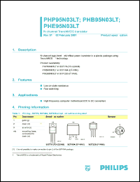 PHP95N03LT datasheet: 25 V, N-channel enhancement mode field-effect  transistor PHP95N03LT