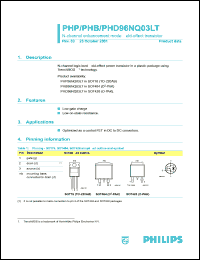 PHP96NQ03LT datasheet: 25 V, N-channel enhancement mode field-effect  transistor PHP96NQ03LT