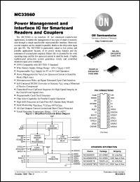 MC33560DTBR2 datasheet: Power Management and Interface IC for Smartcard Readers and Couplers MC33560DTBR2
