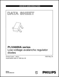 PLVA668A datasheet: 6.8 V, low-voltage avalanche regulator diode PLVA668A