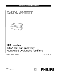 RS1A datasheet: 50 V, SMA fast soft-recovery controlled avalanche rectifier RS1A