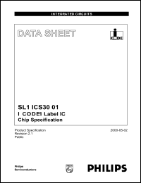 SL1ICS3001U/N5D datasheet: CODE1 label IC chip specification SL1ICS3001U/N5D