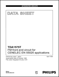 TDA1575T datasheet: FM front end circuit TDA1575T