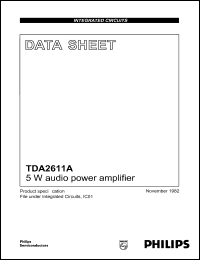 TDA2611A datasheet: 5 W audio power amplifier TDA2611A