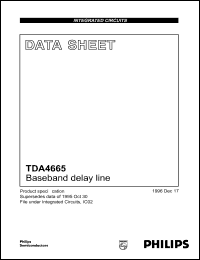 TDA4665 datasheet: 6 V, Baseband delay line TDA4665