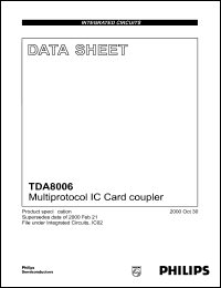 TDA8006H/C2 datasheet: 6 V, multiprotocol IC card coupler TDA8006H/C2