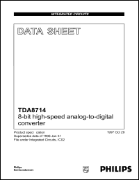 TDA8714M/4 datasheet: 8-bit high-speed analog-to-digital converter TDA8714M/4