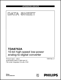 TDA8762AM/6 datasheet: 10-bit high-speed low-power analog-to-digital converter TDA8762AM/6