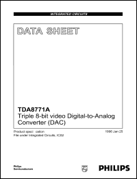 TDA8771AH datasheet: Triple 8-bit video digital-to-analog converter TDA8771AH