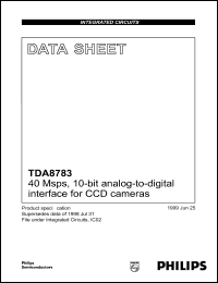 TDA8783HL datasheet: 10-bit 40 Msps analog-to-digital interface TDA8783HL