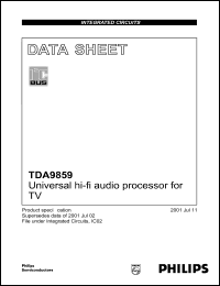 TDA9859H datasheet: Universal hi-fi audio processor for TV TDA9859H