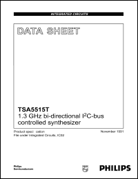 TSA5515T datasheet: 1.3 GHz bidirectional I2C-bus controlled synthesizer TSA5515T