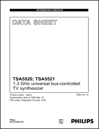 TSA5520T datasheet: 1.3 GHz universal bus controlled TV synthesizer TSA5520T