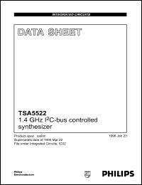 TSA5522T datasheet: 1.4 GHz I2C-bus controlled  synthesizer TSA5522T