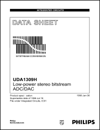 UDA1309H datasheet: Low-power stereo bitstream ADC/DAC UDA1309H