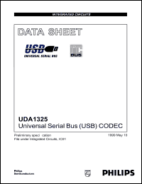 UDA1325PS datasheet: Universal serial bus CODEC UDA1325PS
