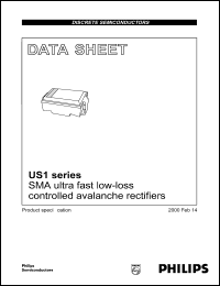 US1B datasheet: 100 V, SMA ultra fast low-loss controlled avalanche rectifier US1B