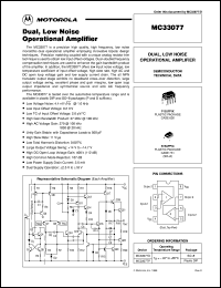MC33077D datasheet: Dual, Low Noise Operational Amplifier MC33077D