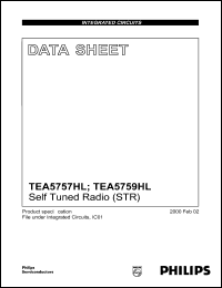 TEA5757HL datasheet: 12 V, self tuned radio TEA5757HL