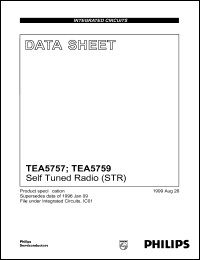 TEA5759H datasheet: 12 V, self tuned radio TEA5759H