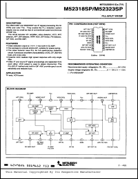 M52318SP datasheet: PLL split VIF/SIF M52318SP