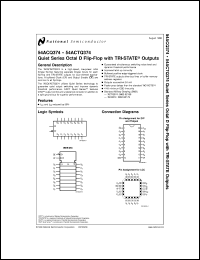 5962R9218901VSA datasheet: Quiet Series Octal D Flip-Flop with TRI-STATE Outputs 5962R9218901VSA