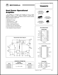 TCA0372DW datasheet: Dual Power Operational Amplifier TCA0372DW