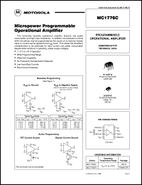 MC1776CD datasheet: Micropower Programmable Operational Amplifier MC1776CD