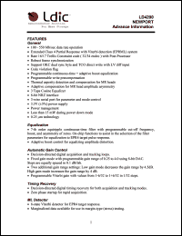 LD4200 datasheet: NEWPORT: 100-550Mb/sec data rate operation; 3.3V (+-5%) power suppply LD4200