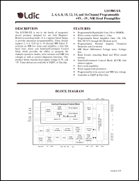 LD3300-14 datasheet: 14-channel programmable +5V,-3V, MR head preamplifier LD3300-14