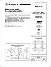 MC4741CP datasheet: Quad Differential Input Operational Amplifier MC4741CP