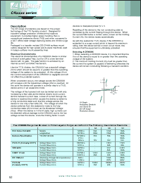 CR0300SA datasheet: Protector for transient voltage protection of telecommunications equipment. Reverse stand-off voltage 25. CR0300SA