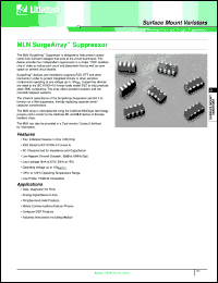 V5.5MLN41206WA datasheet: Surface mount varistor. SurgeArray suppressor. Ag/Pd/Pt. Max continuous working voltage: 5.5VDC. Bulk pack V5.5MLN41206WA