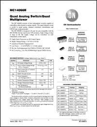 MC14066BD datasheet: Quad Analog Switch/Quad Multiplexer MC14066BD