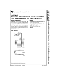 5962-9219701MLA datasheet: Quiet Series Octal Bidirectional Transceiver with 8-Bit Parity Generator/Checker and TRI-STATE Outputs 5962-9219701MLA