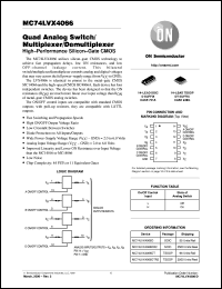 MC74LVX4066DR2 datasheet: Quad Analog Switch/Multiplexer/Demultiplexer MC74LVX4066DR2