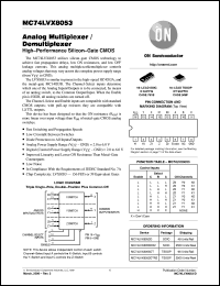 MC74LVX8053DR2 datasheet: Analog Multiplexer/Demultiplexer MC74LVX8053DR2
