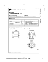 54F00MD8 datasheet: Quad 2-Input NAND Gate 54F00MD8