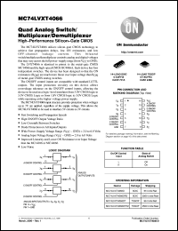 MC74LVXT4066DR2 datasheet: Quad Analog Switch/Multiplexer/Demultiplexer MC74LVXT4066DR2