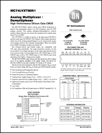 MC74LVXT8051DR2 datasheet: Analog Multiplexer/Demultiplexer MC74LVXT8051DR2