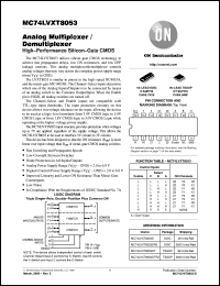 MC74LVXT8053D datasheet: Analog Multiplexer/Demultiplexer MC74LVXT8053D