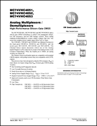 MC74VHC4051DR2 datasheet: Analog Multiplexers / Demultiplexers MC74VHC4051DR2