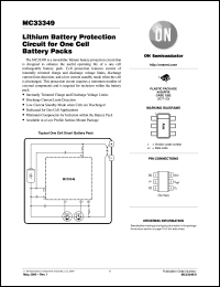 MC33349N-3R1 datasheet: Lithium Battery Protection Circuit for One Cell Battery Packs MC33349N-3R1