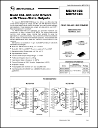 MC75174BDWR2 datasheet: Quad EIA-485 Line Driver with Three-State Output MC75174BDWR2