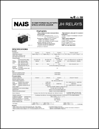 JH2a1b-DC12V datasheet: JH relay. 30 Amp power relay with space saving design. 2 form A 1 form B. Coil voltage 12 V DC. Single side stable. JH2a1b-DC12V