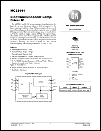MC33441DTBR2 datasheet: Electroluminescent Lamp Driver IC MC33441DTBR2